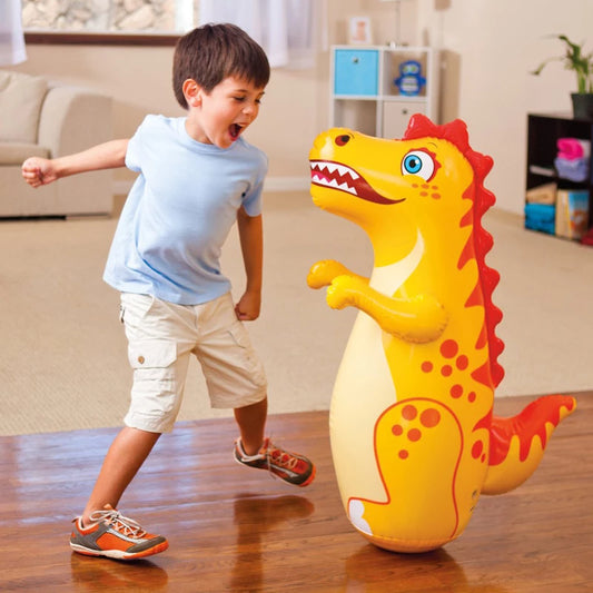 3D Inflatable Dinasour Toys for Children Boys Bop Bag Punching Bag Interactive Big Tumbler Toy Kid