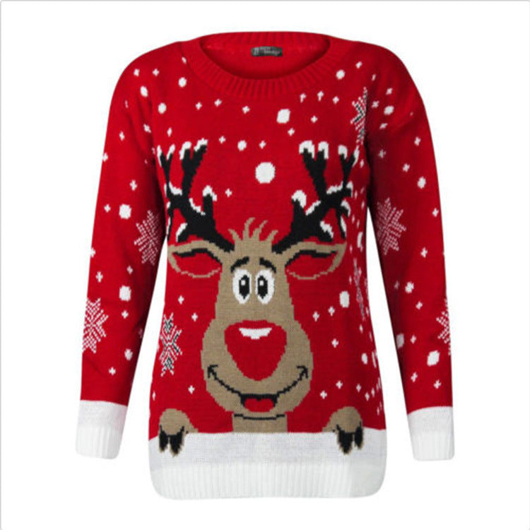 Christmas fawn jacquard sweater