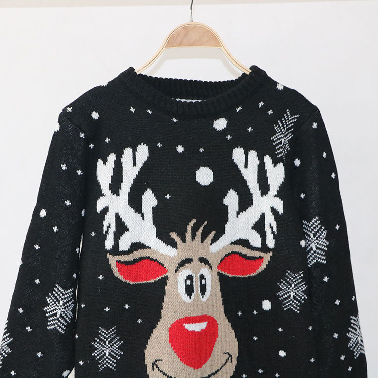 Christmas fawn jacquard sweater