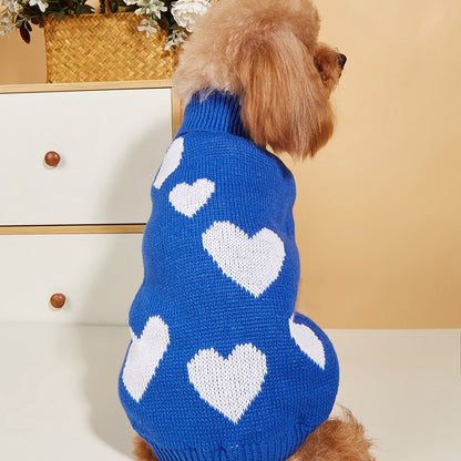 Pet Clothes Valentine's Day New Year Love Dog Knitted Sweater