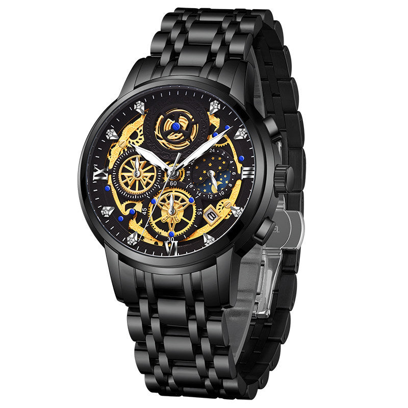 Men's Hollow Personality Waterproof Quartz Watch